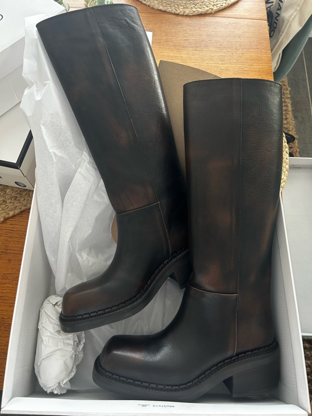 NWT Davos Cognac Leather Boot